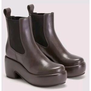 Everlane The Puffa Leather Chunky Chelsea Boot Chocolate Brown Size 9